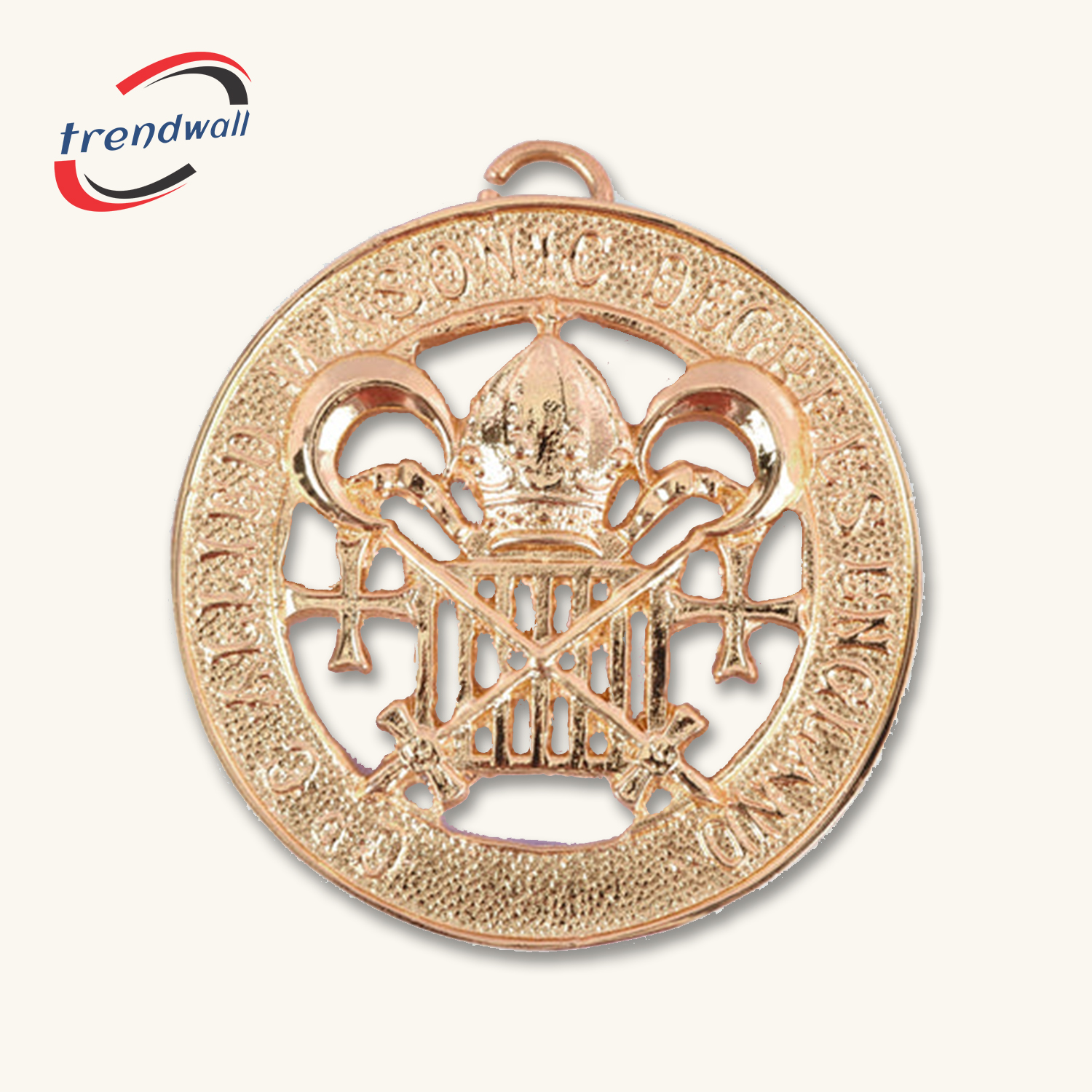 Allied Masonic Degrees Officer Collar Jewel - Gold Plated