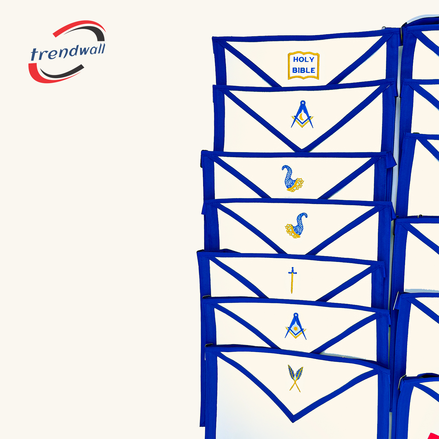 Set of 13 Blue Lodge Officer Aprons