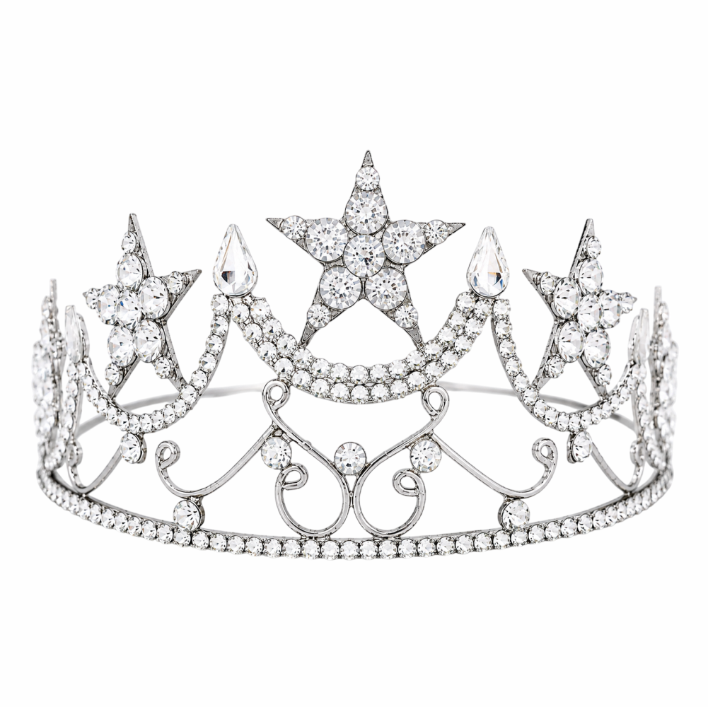 Masonic OES Silver Star Matron Crown with Crown Case