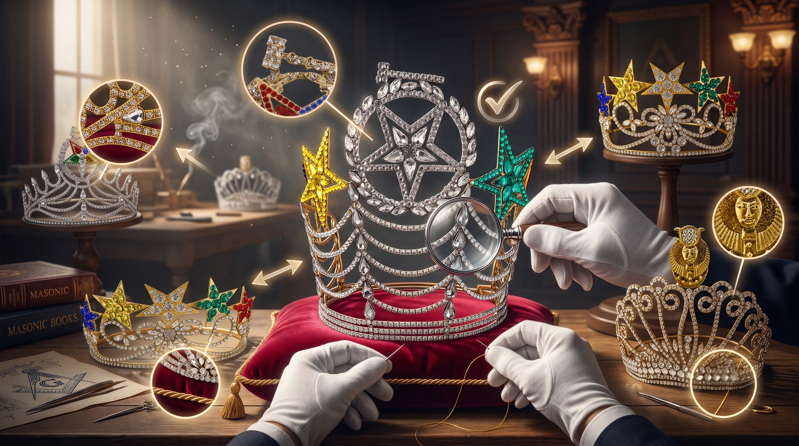 How Do I Identify Quality Masonic Crowns from Different Manufacturers?