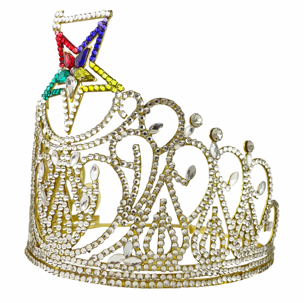 Order of the Eastern Star Gold Crown with Gavel