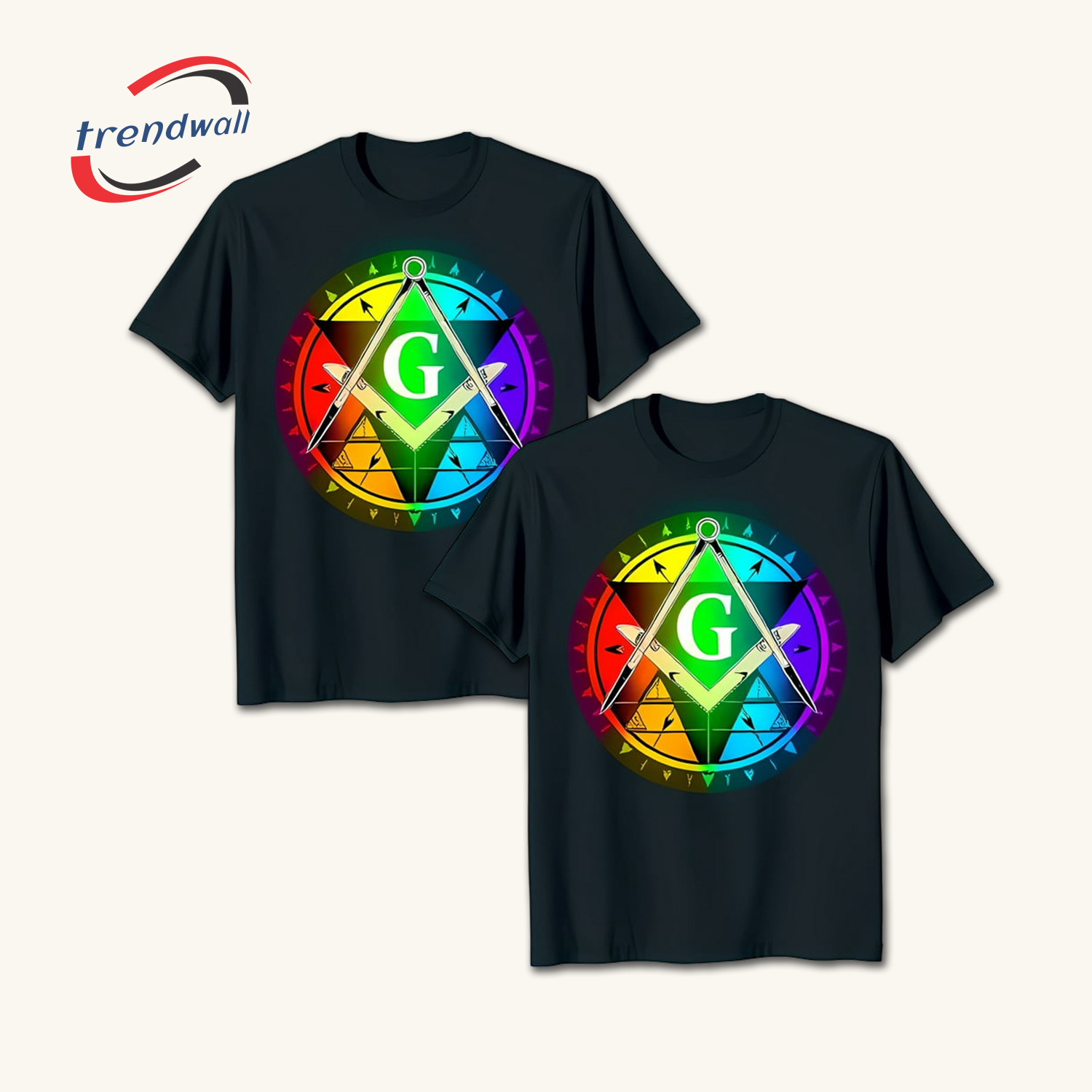 Masonic Vibrant Rainbow T-Shirt
