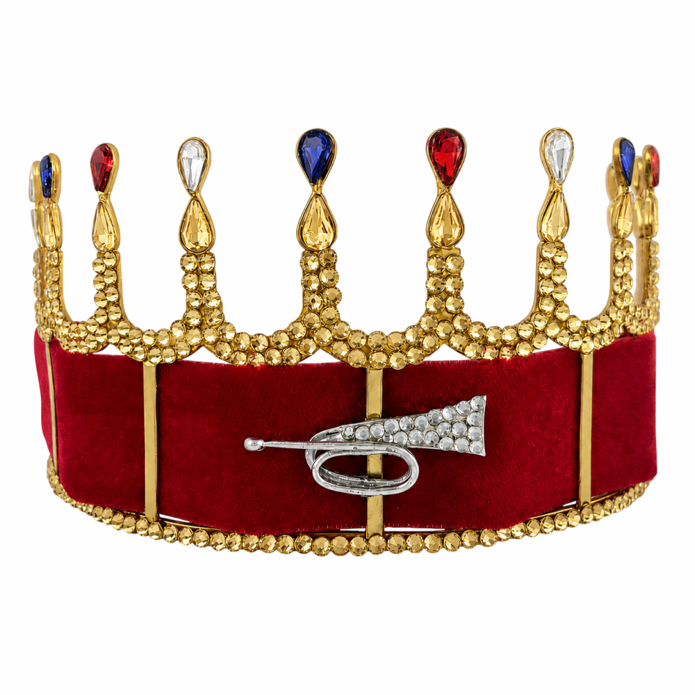 HOJ Crown Gold Tone with Silver Bugle