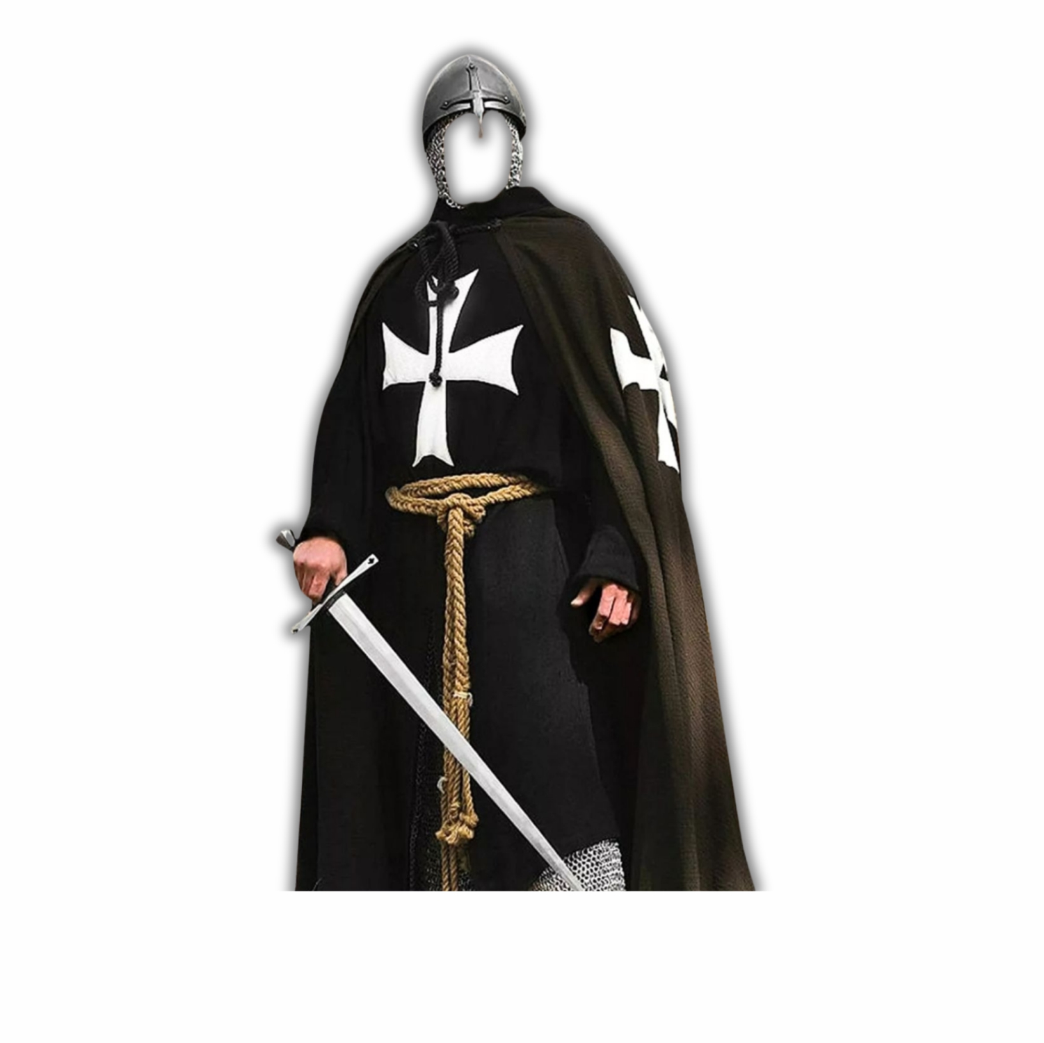 Knight Templar Medieval Tunic & Cloak