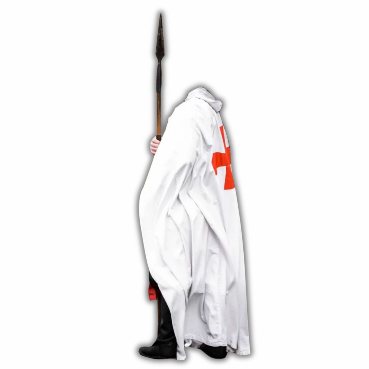 Knight Templar White Cape with Red Cross