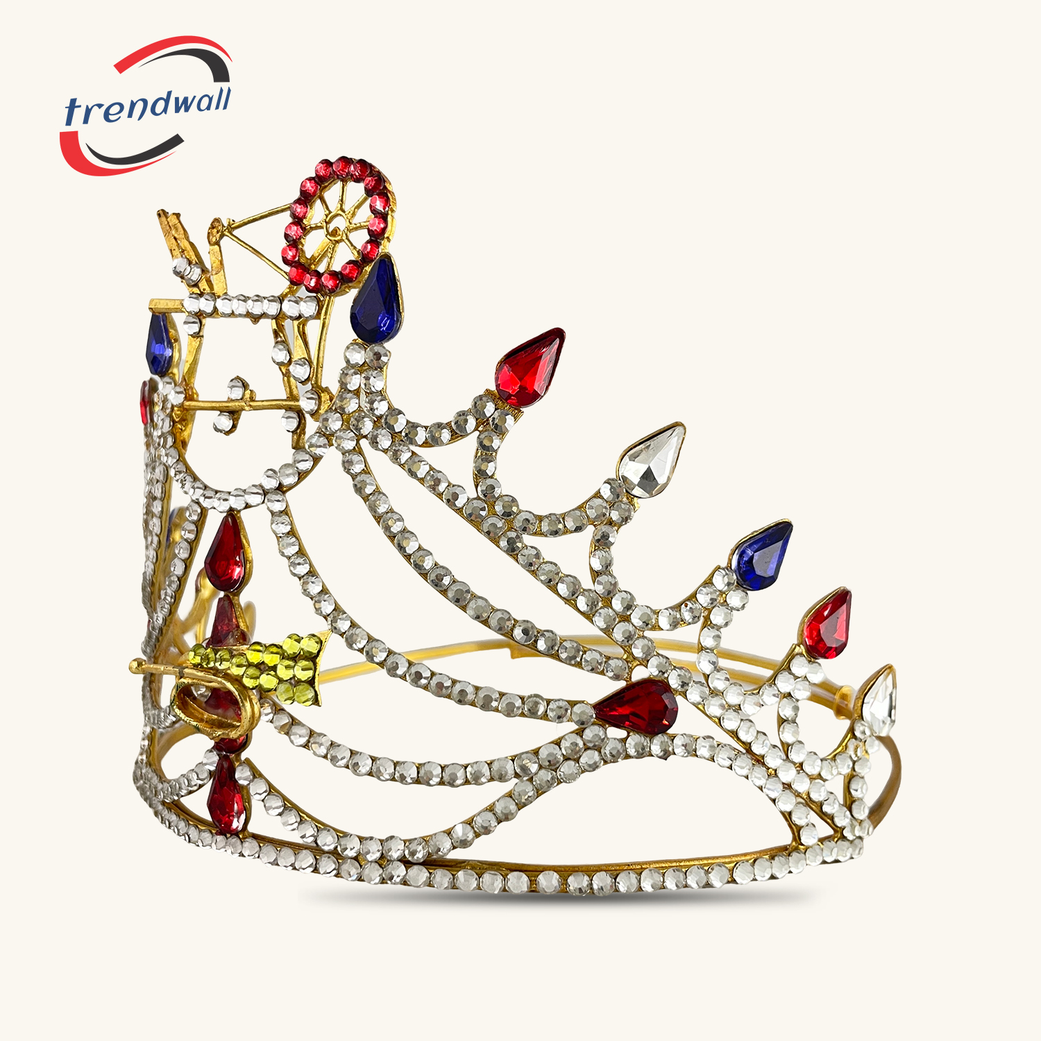 HOJ Crown, Masonic Heroines Of Jericho Crown Gold Tone Adjustable