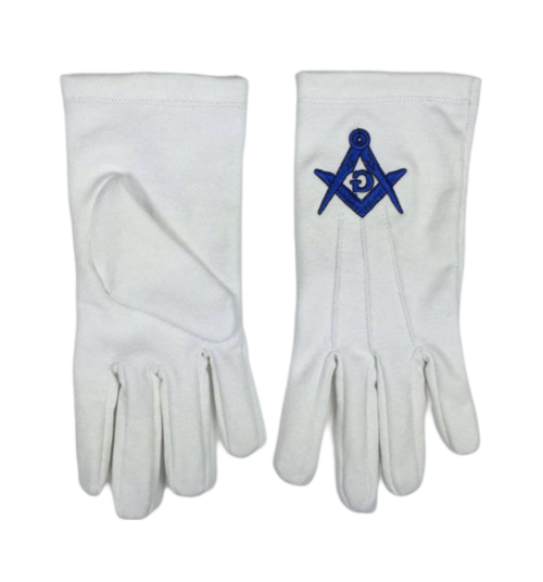 Master Mason Blue Lodge Gloves 