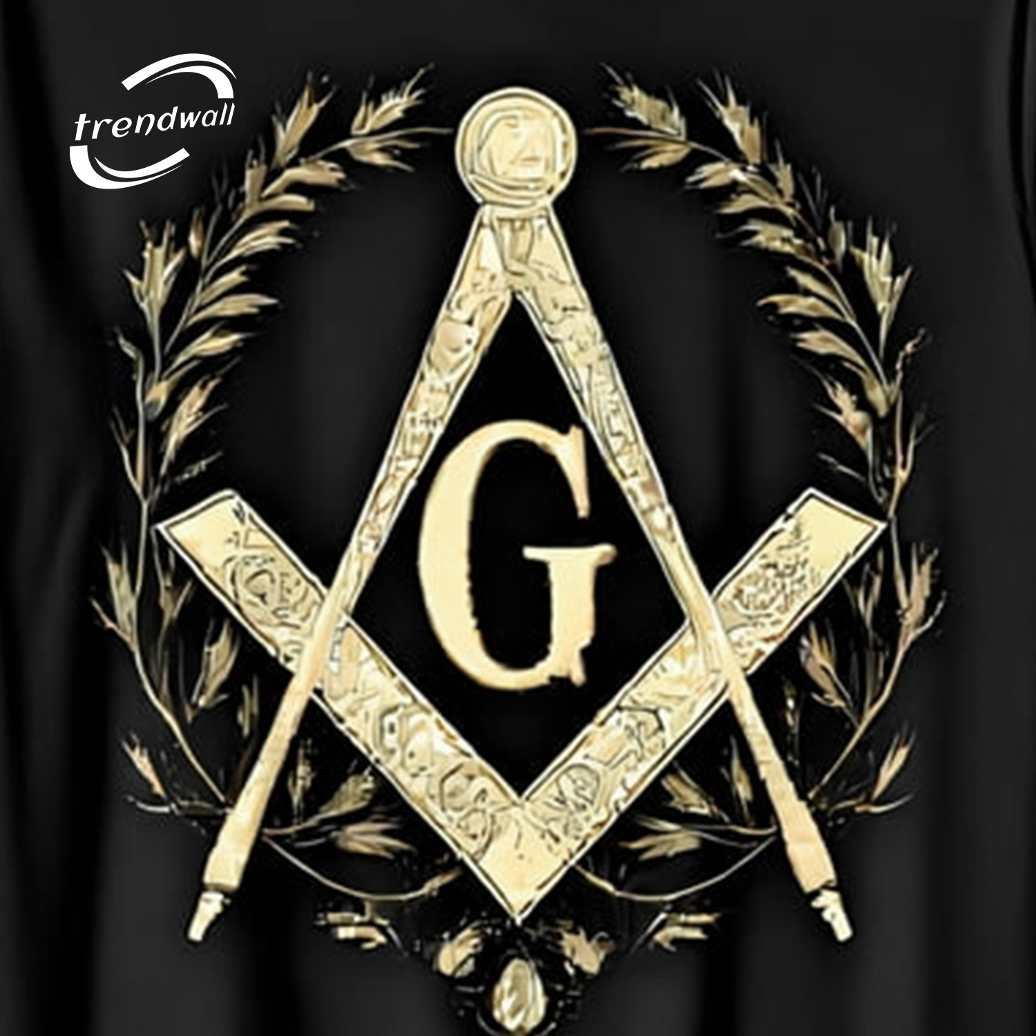 Masonic T-Shirt – Gold Square & Compass Symbol on Soft Everyday Fabric