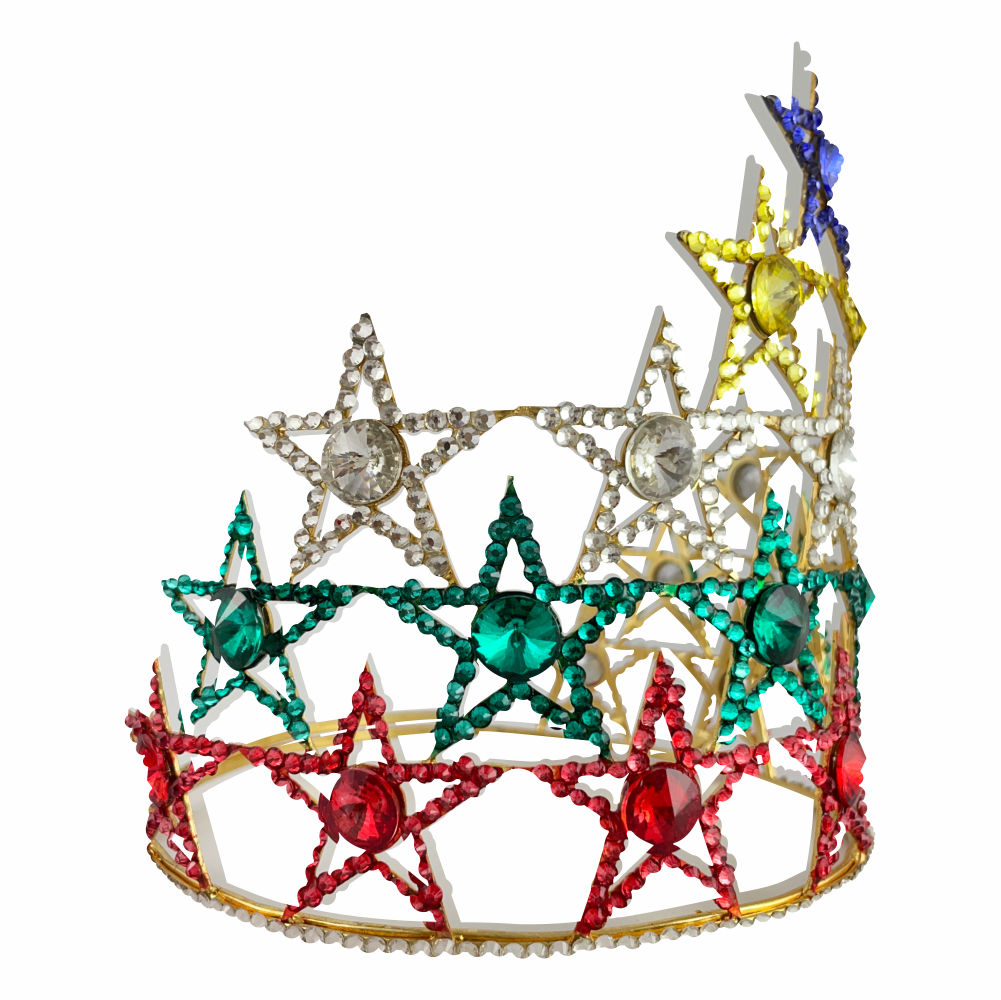 OES Stars Grand Taller Crown Rare Style Gold Tone