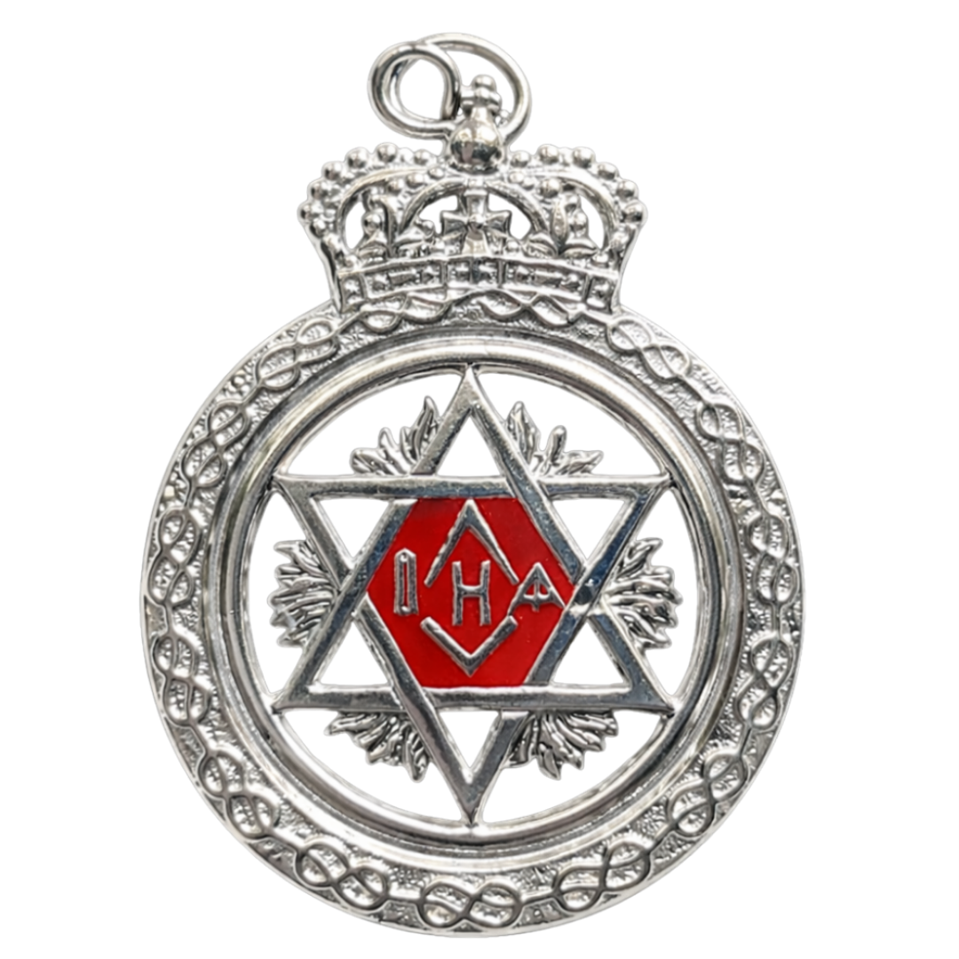 King Royal Arch Chapter Officer Collar Jewel - Silver Plated