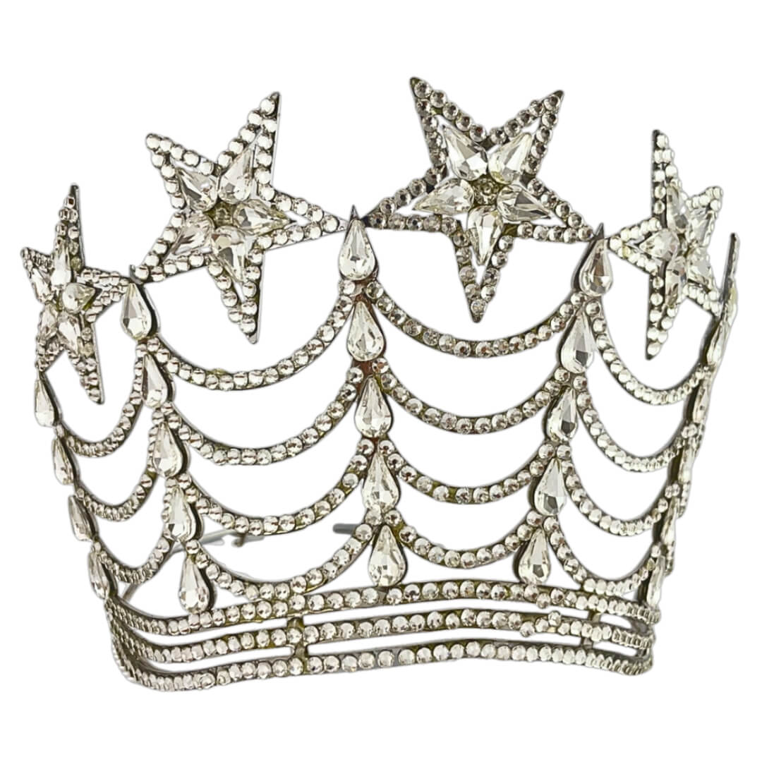 Masonic OES Tall Crown 5-Stars in Silver Tone Best Quality Crown (2)
