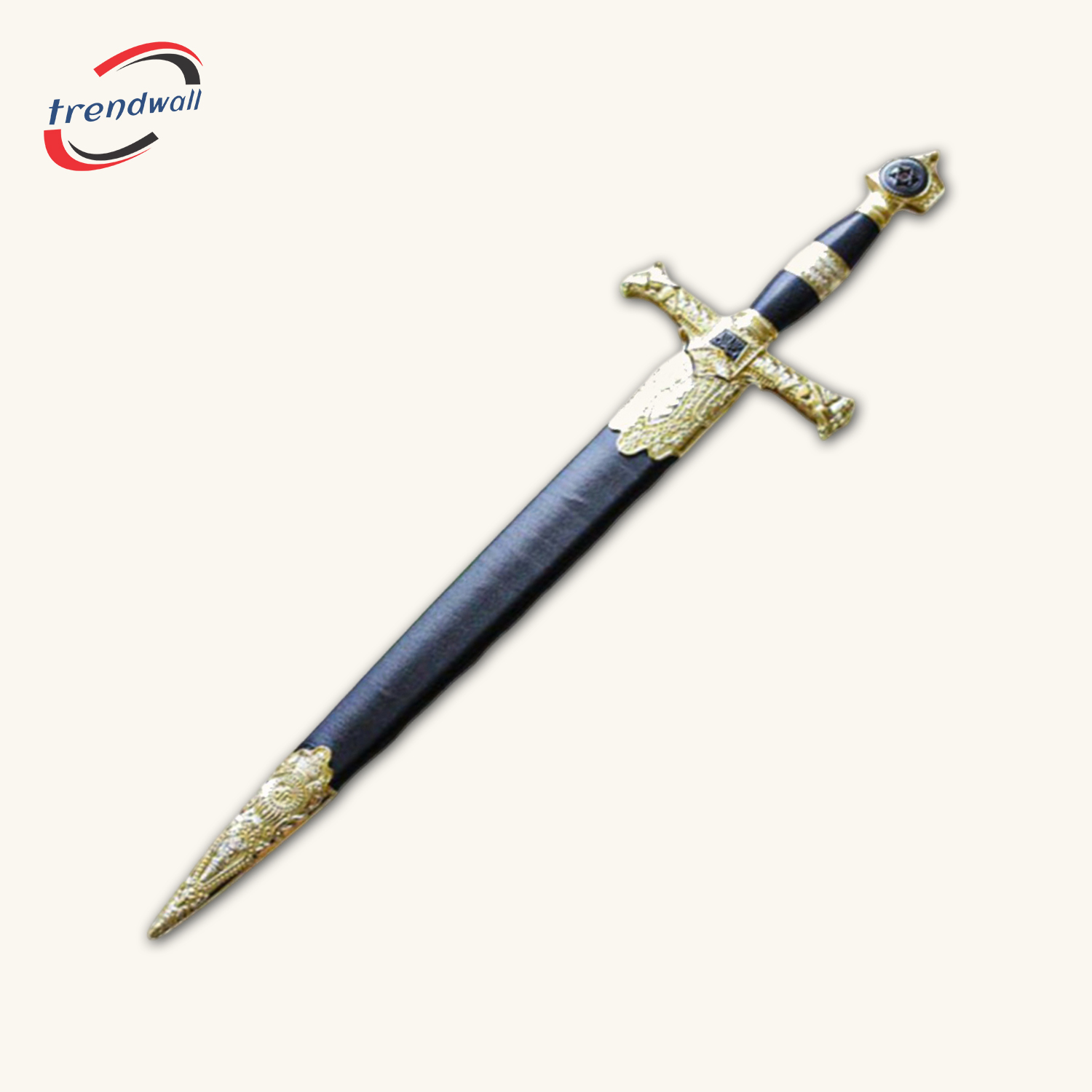 Knights Templar Commandery Sword with Ark of the Covenant Design - Decorative Knife with Sheath