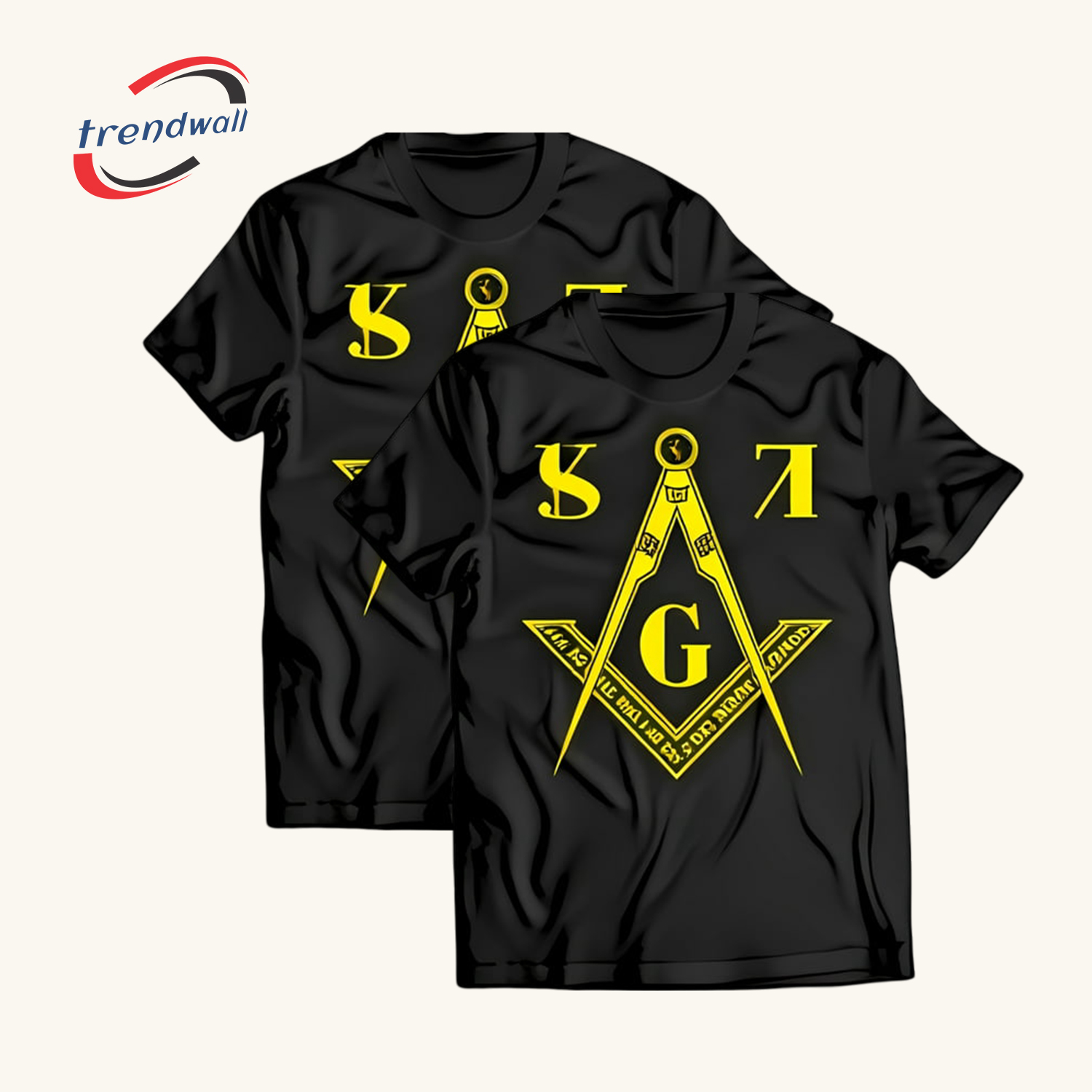 Masonic T-Shirt – Square Graphic with ‘S’ & ‘7’ Design