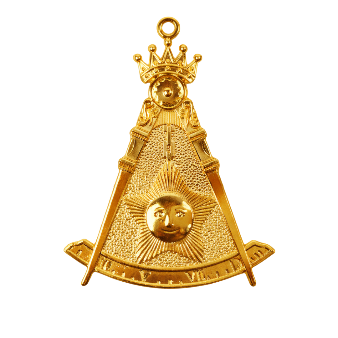 Past Master Blue Lodge Collar Jewel - Gold Craft