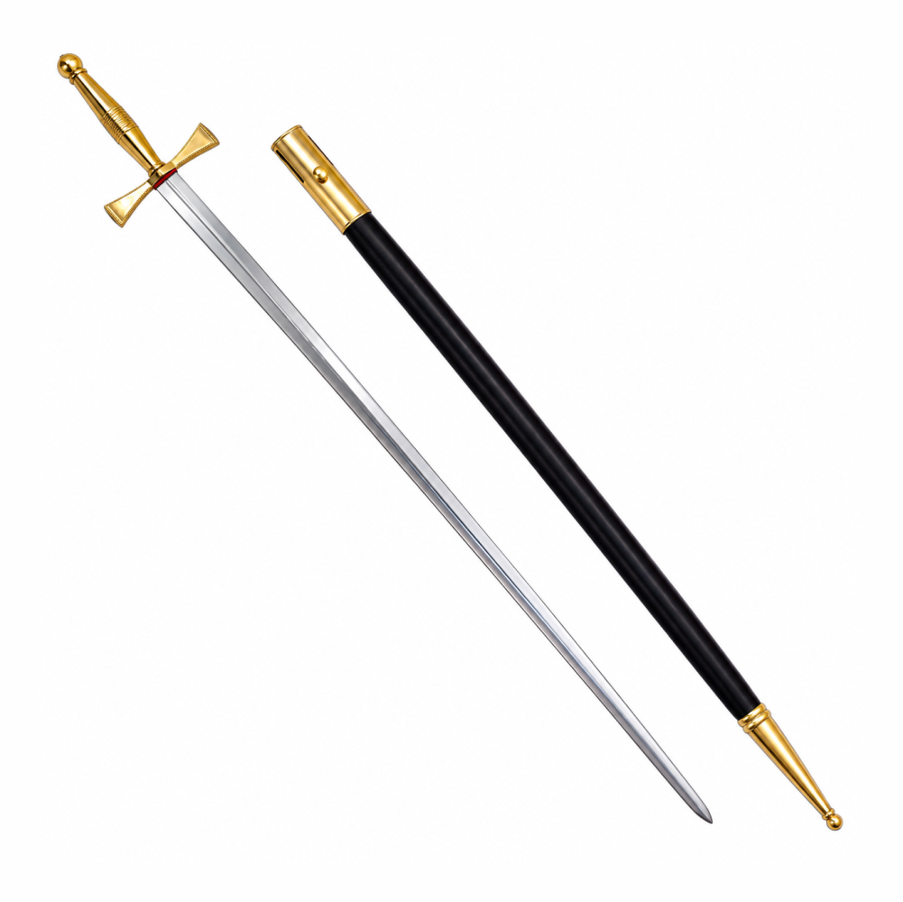 Masonic Sword - Gold Hilt with Black Scabbard