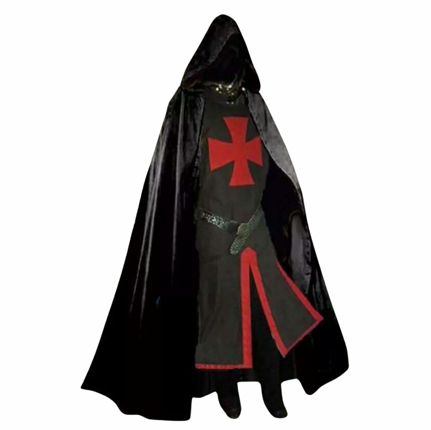Knights Templar Costume Cloak & Medieval Surcoat Tunic for Men