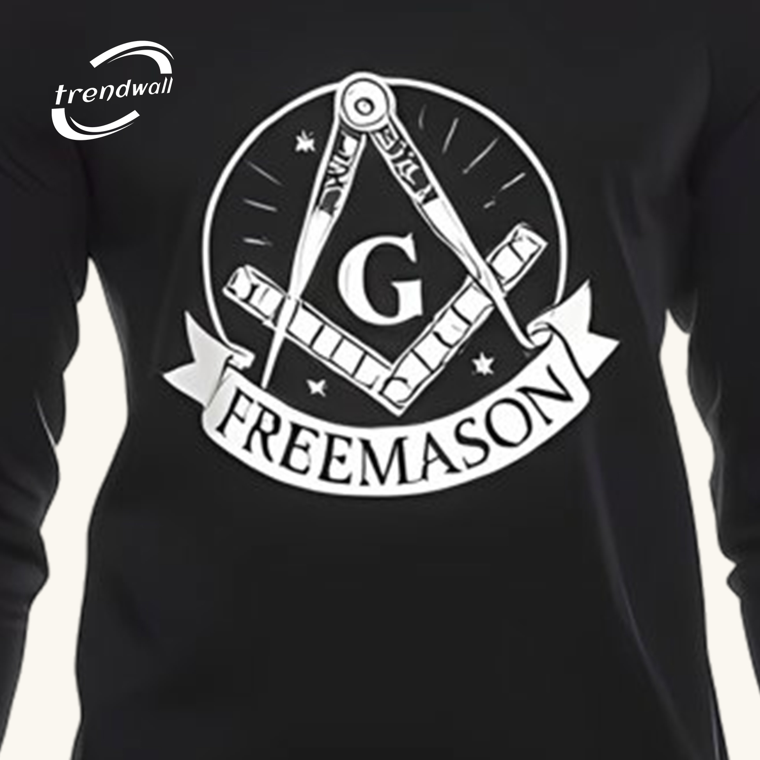 Men's Black Long Sleeve Masonic T-Shirt