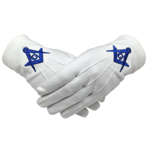 Master Mason Blue Lodge Gloves 