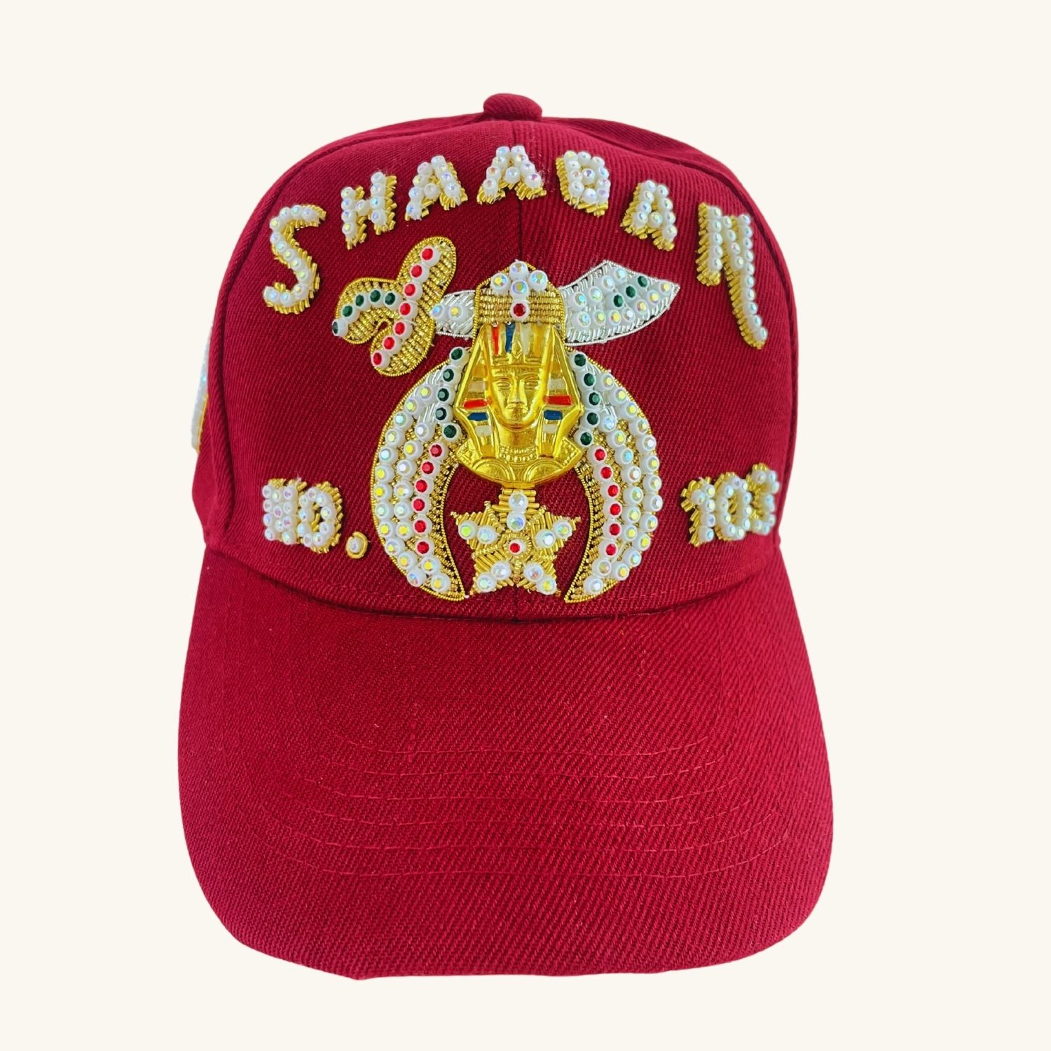 Masonic Shriners Single Row Jewel Baseball Cap