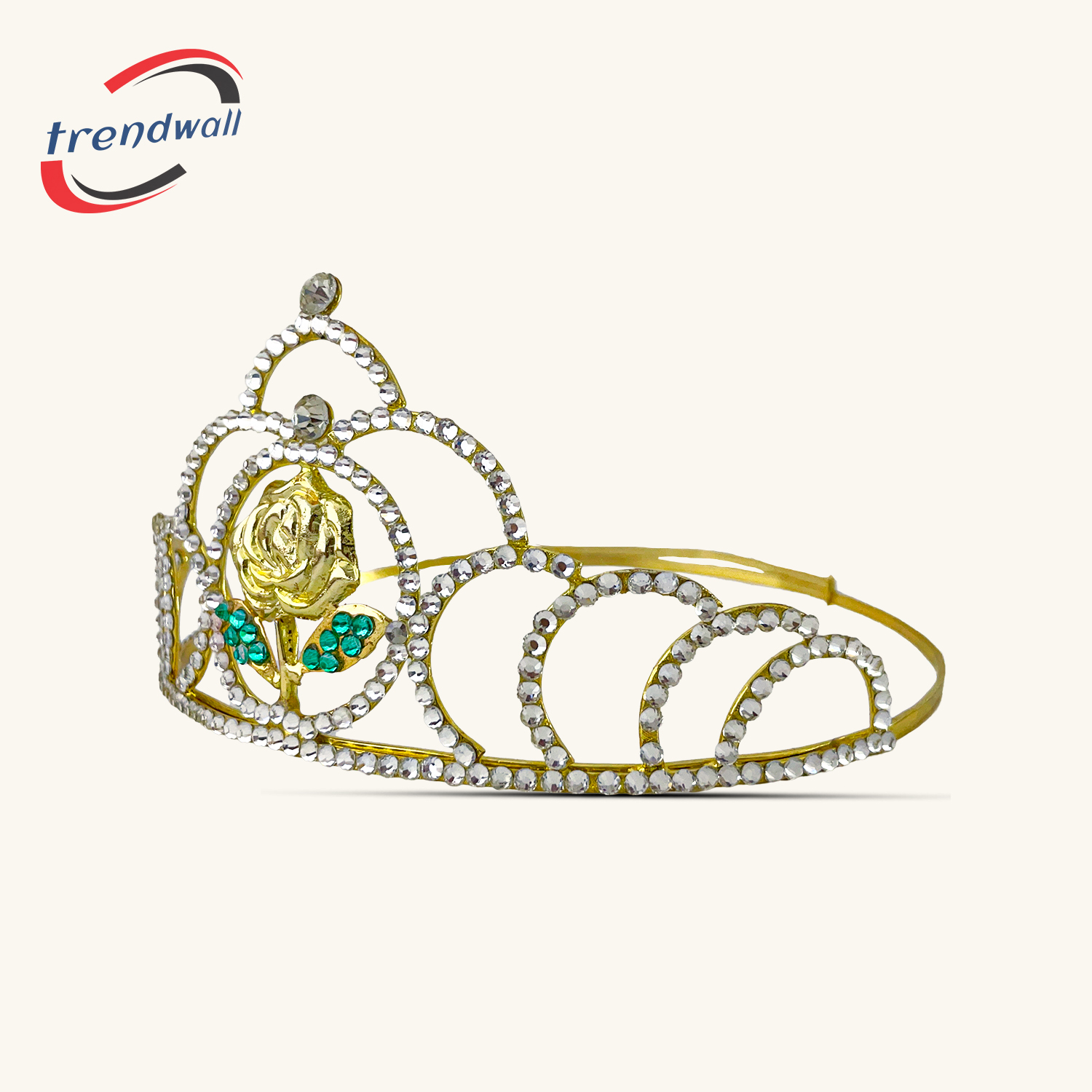 Masonic Rose Of Seven Seals Crown Gold Tone Adjustable Fitting