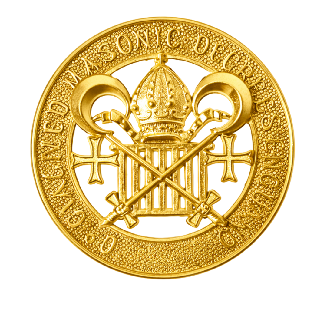 Grand Officer Allied Masonic Degrees Collar Jewel - Gold Plated