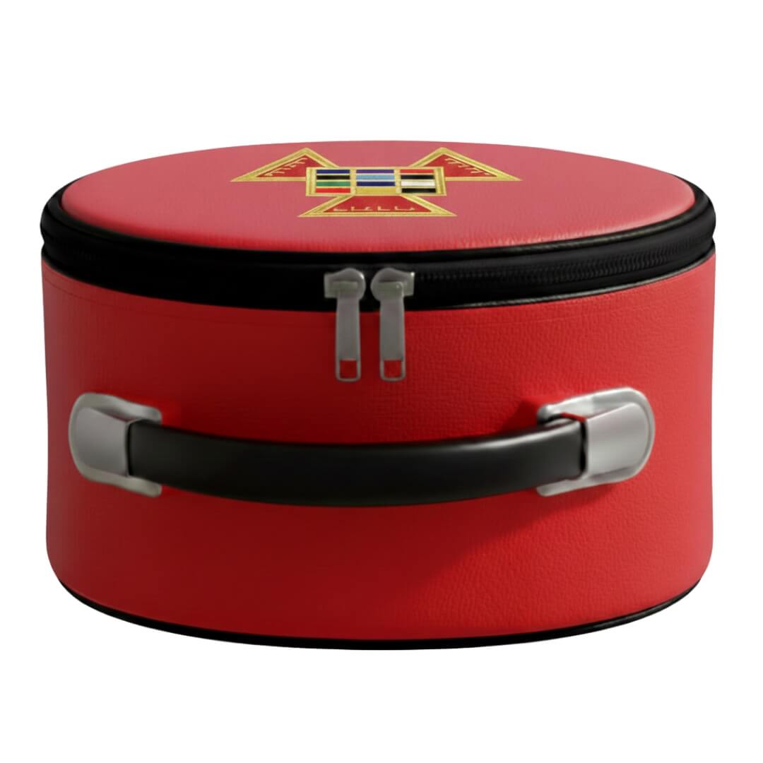 Masonic Regalia Royal Arch Red Crown Cap Case