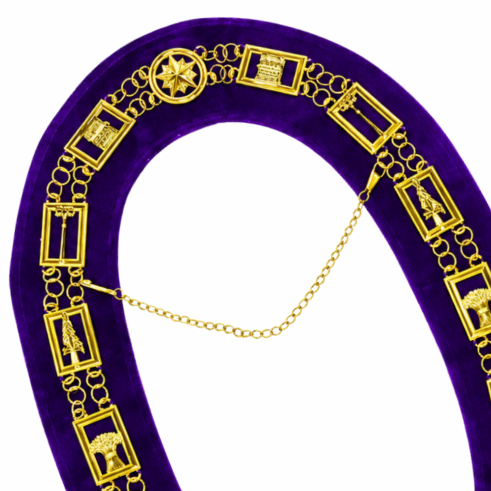 OES Dress Chain Collar with Purple velvet