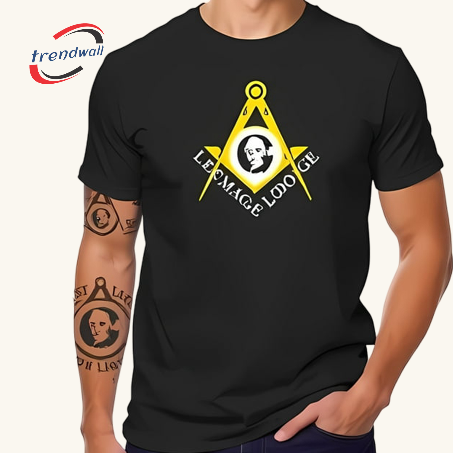 Masonic Square and Compasses Black T-Shirt