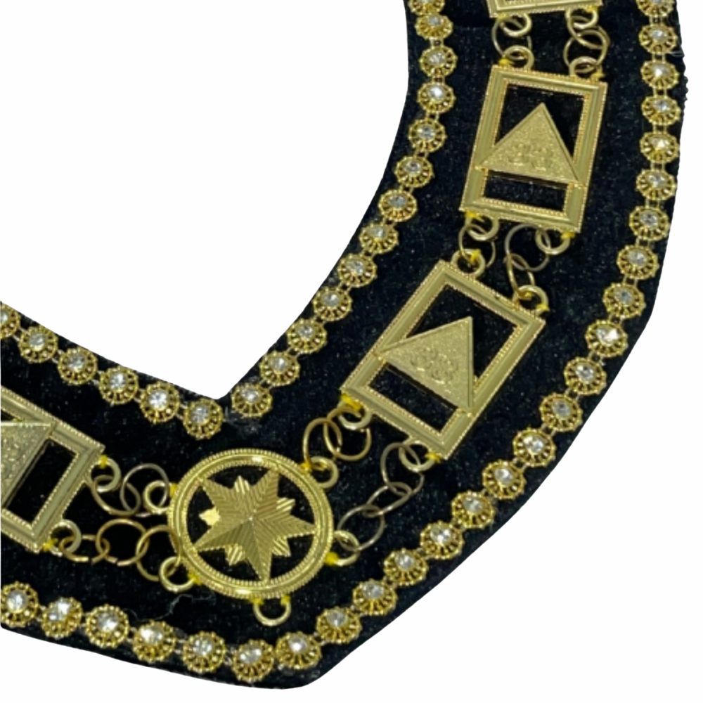 33rd Degree Chain Collar with Black Velvet