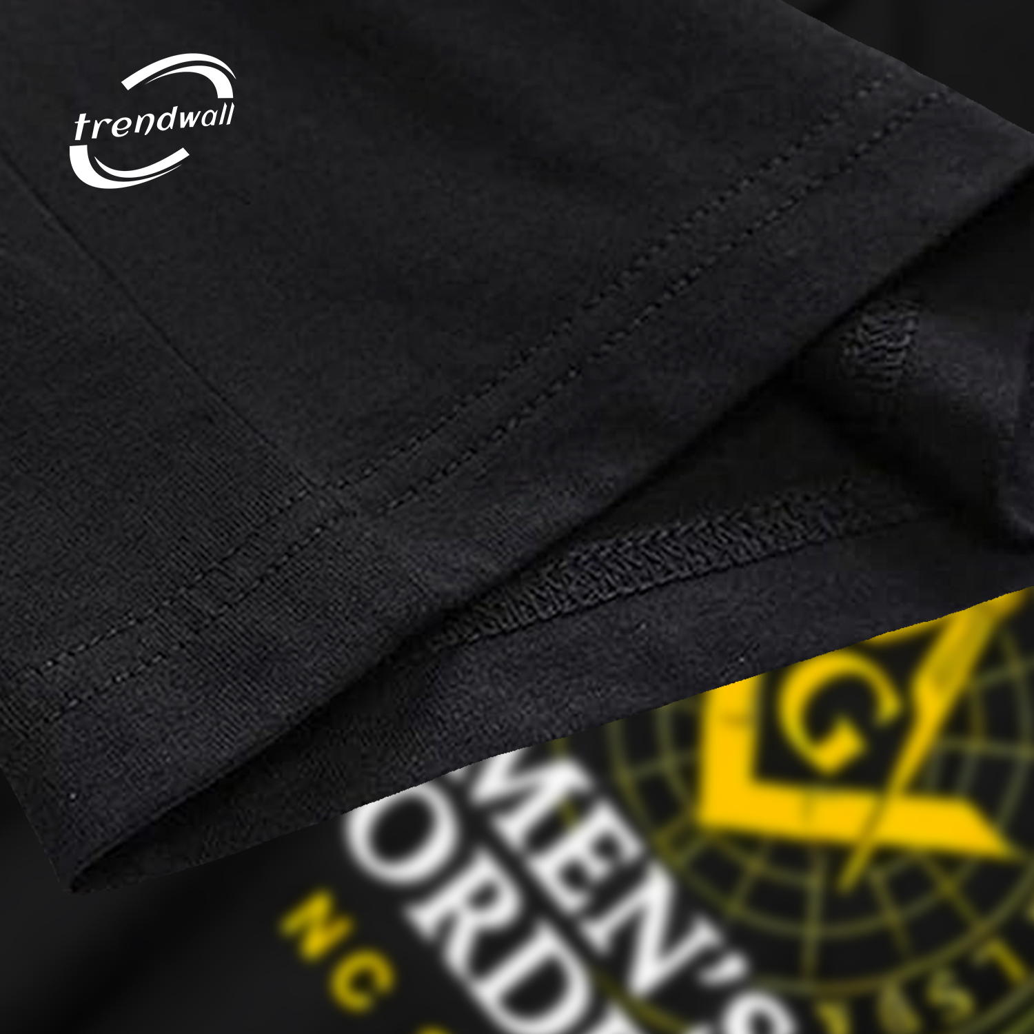 Blue Masonic T-Shirt – Yellow Square & Compass Symbol Design for Men