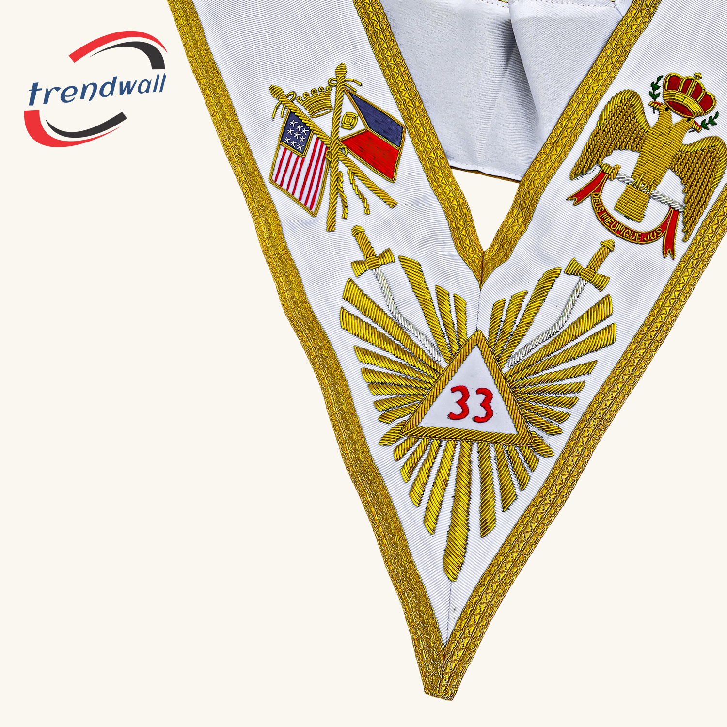 Scottish Rite 33rd Degree Apron with Collar