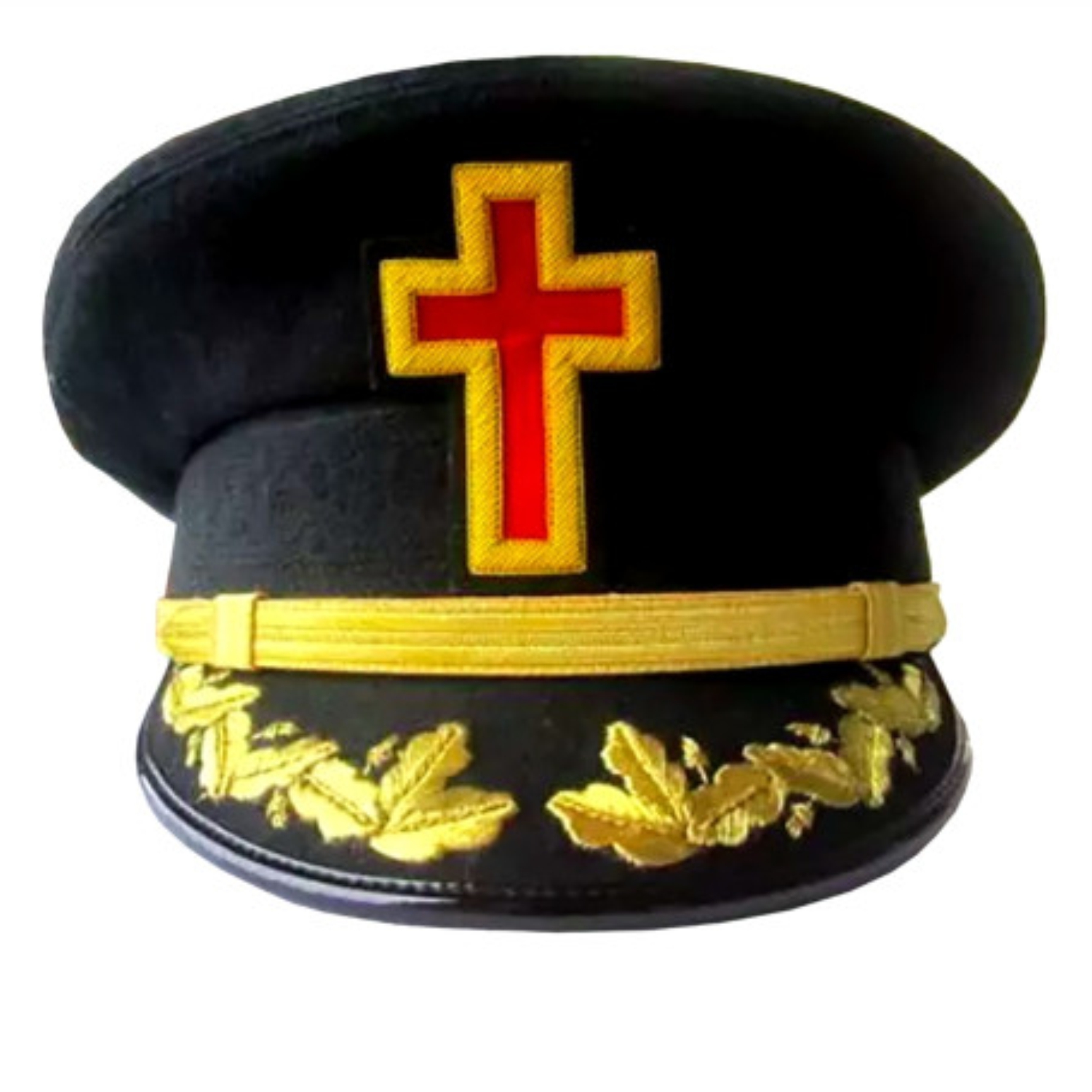 Past Commander Knights Templar Commandery Fatigue Cap, Red Cross with Rays