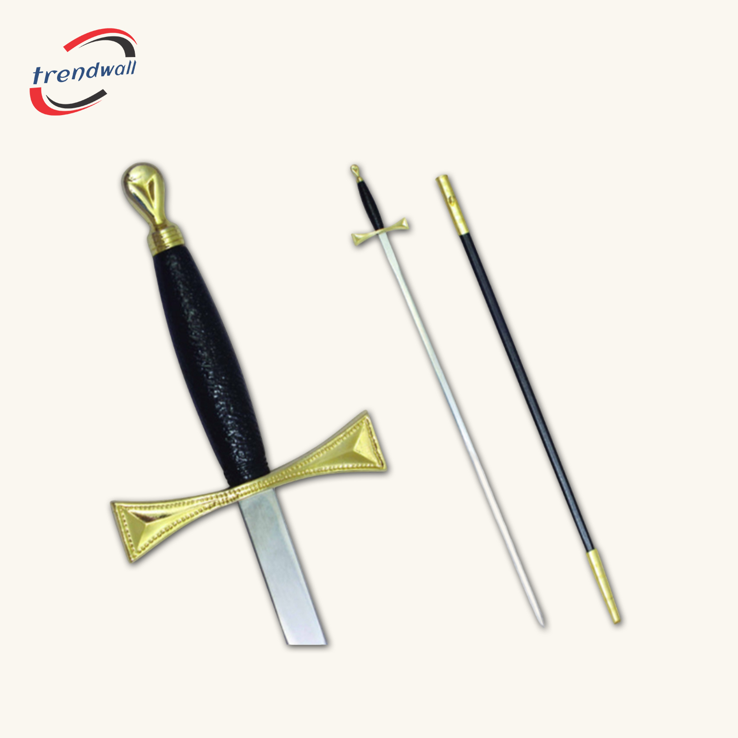 Masonic Sword - Black Gold Hilt and Black Scabbard
