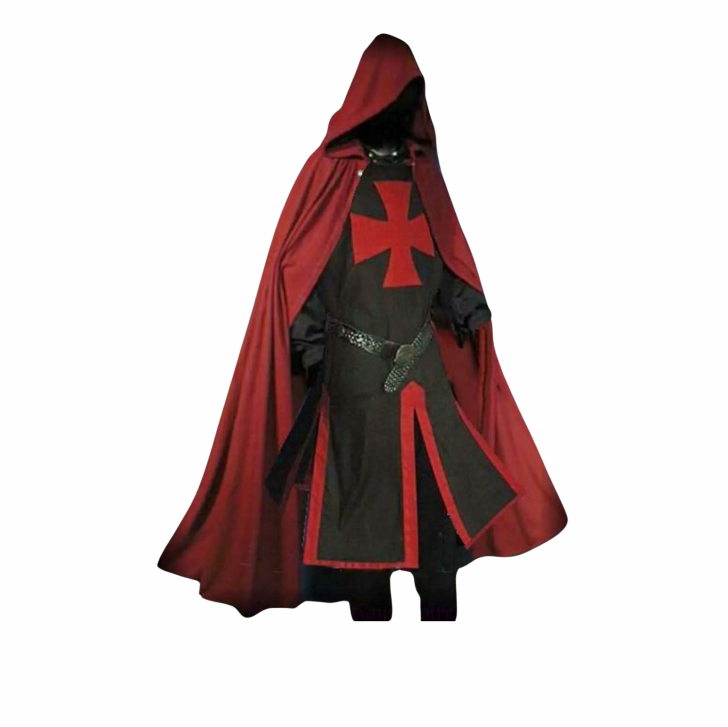 Knights Templar Costume Cloak & Medieval Surcoat Tunic for Men