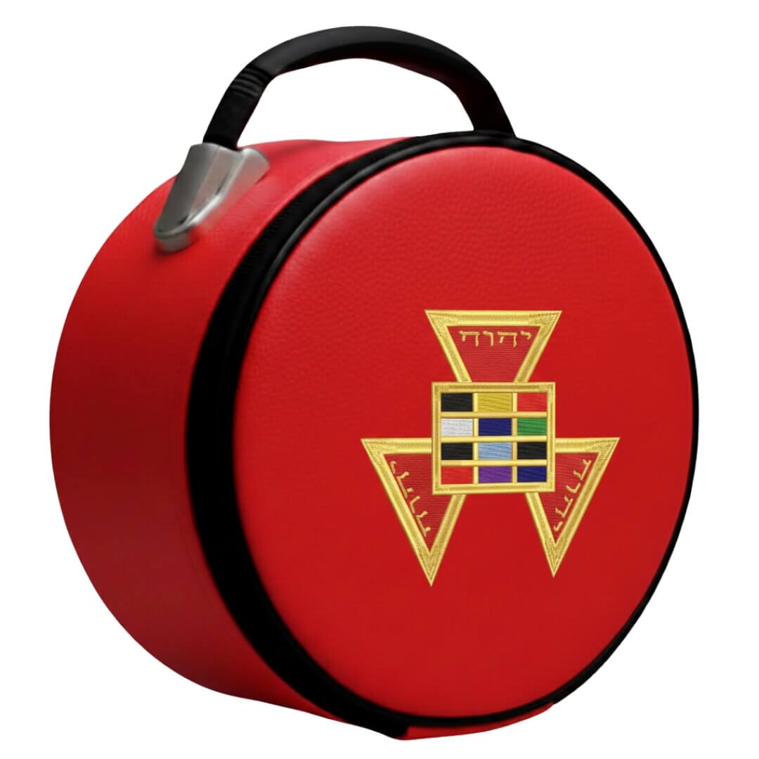 Masonic Regalia Royal Arch Red Crown Cap Case