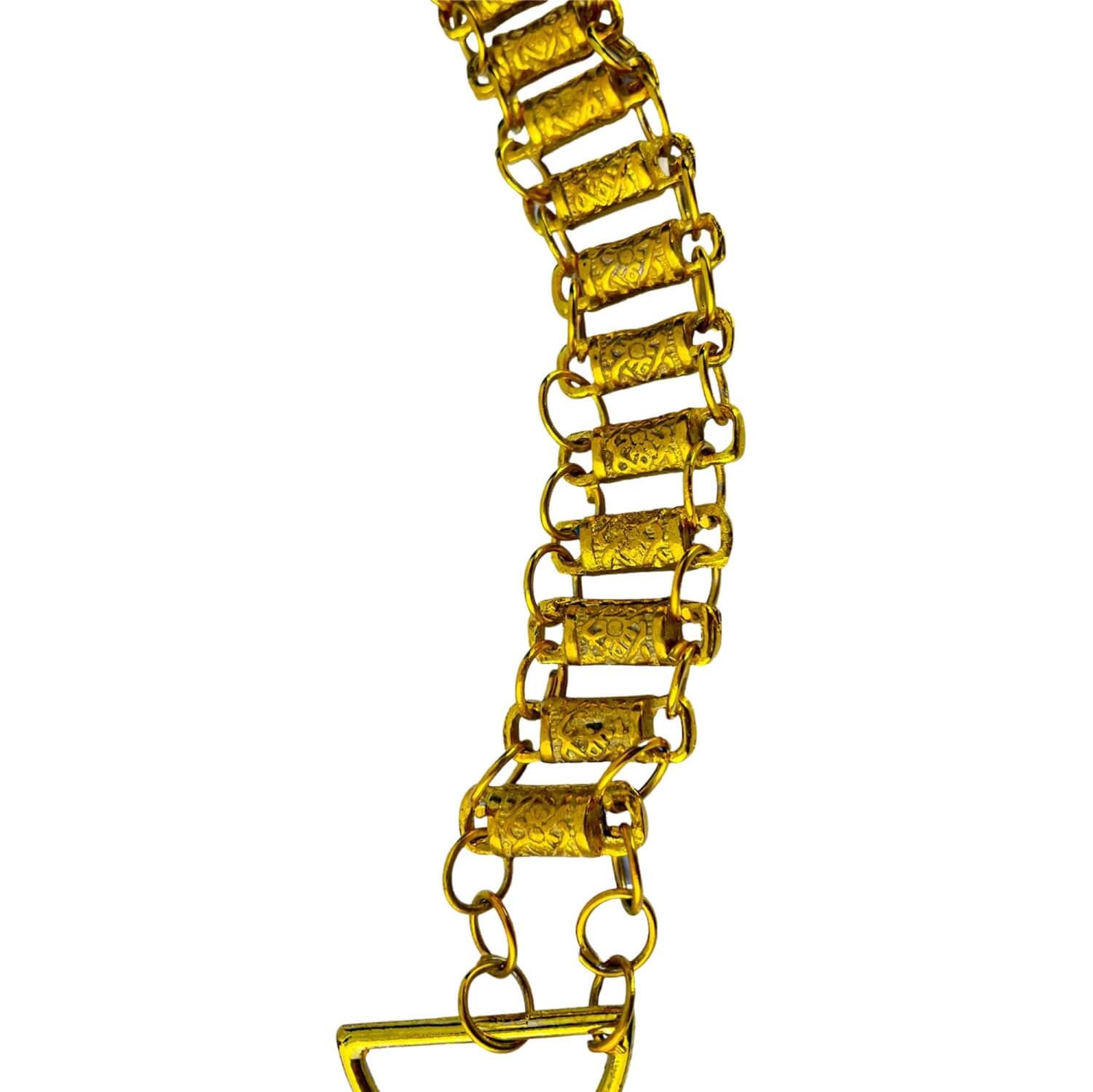 Masonic Knight Templar Belt Barrel Chains – Gold Tone Finish