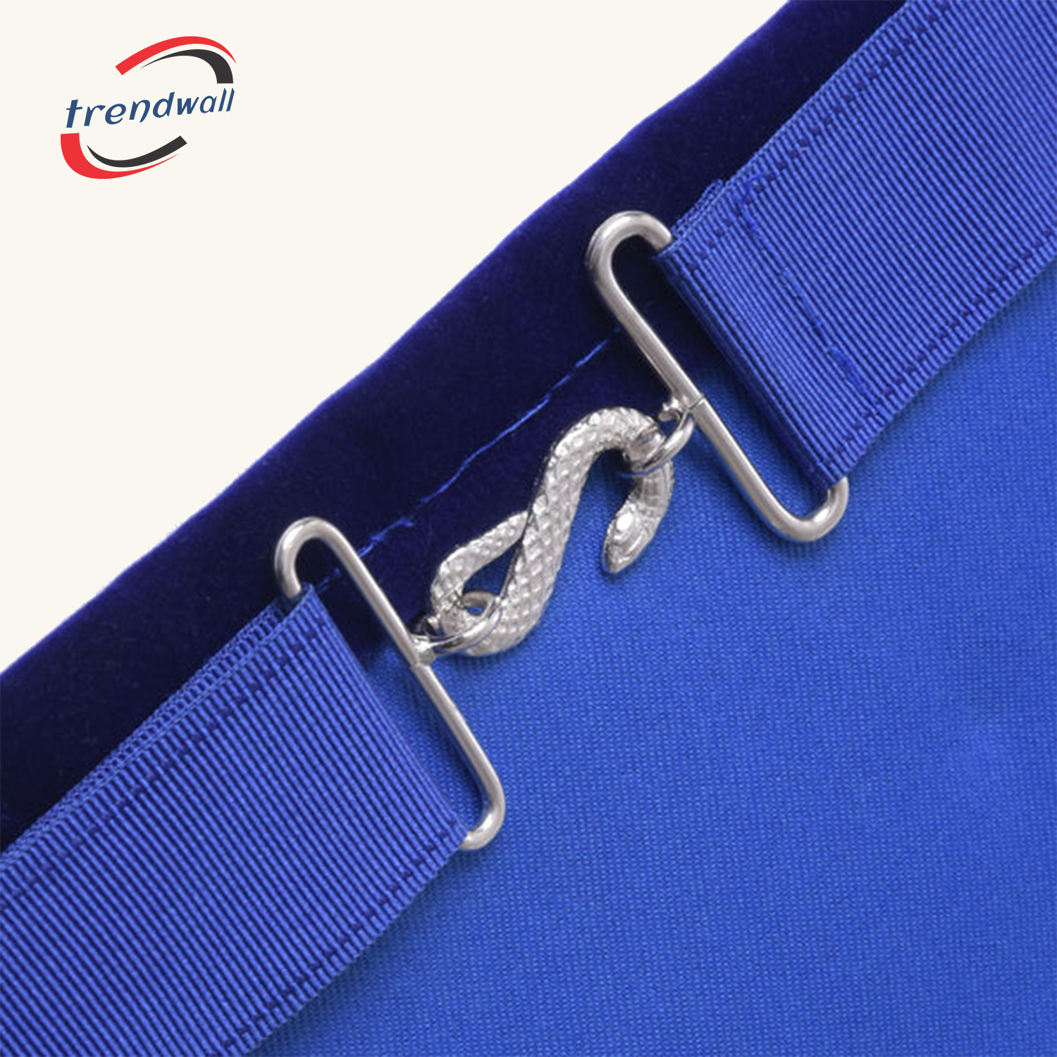 Marshal Blue Lodge Officer Apron - Silver Fringe & Side Tabs