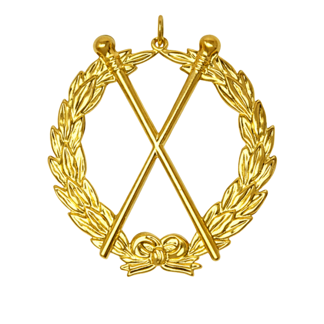 Grand Master of Ceremonies Blue Lodge Officer Collar Jewel Gold Metal
