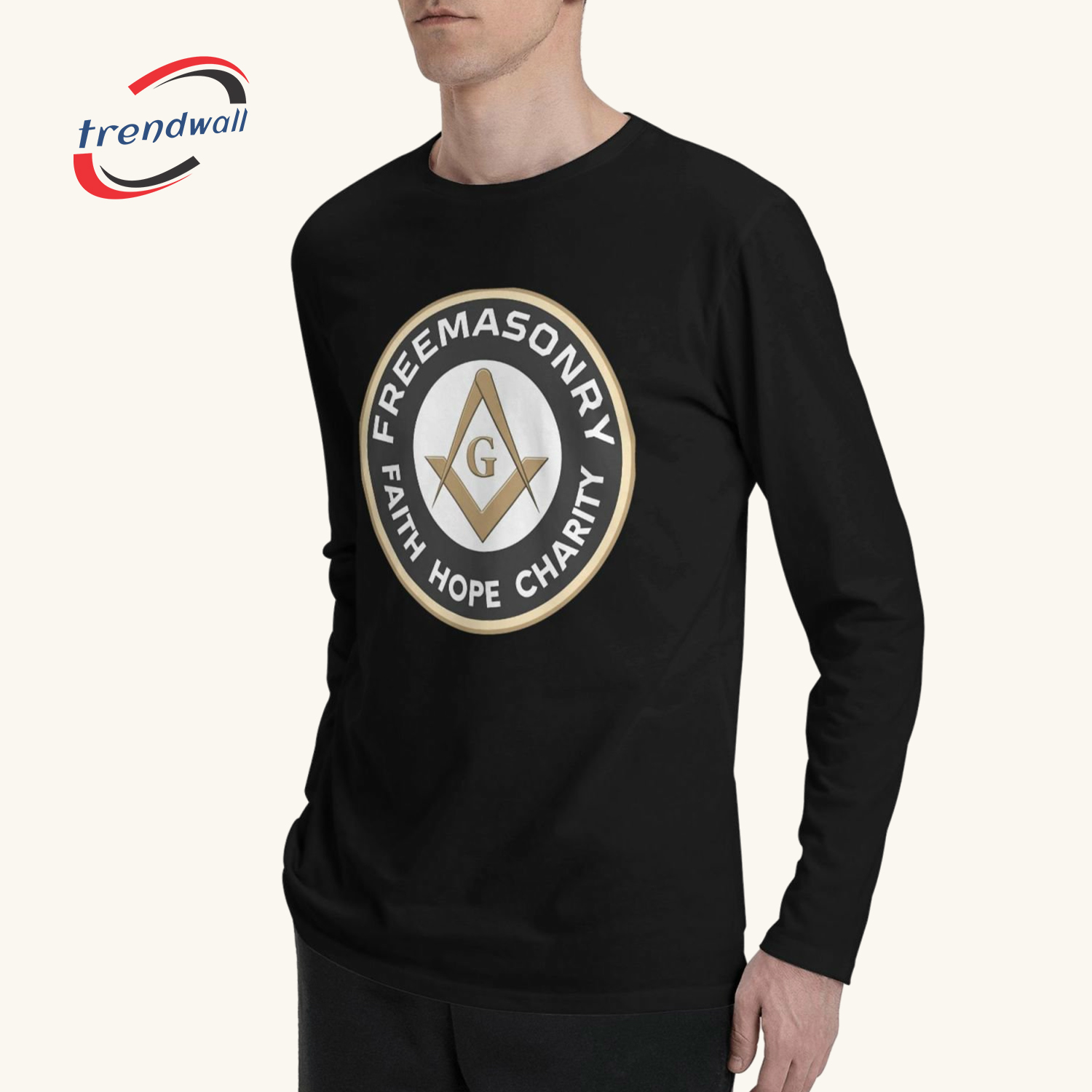 Masonic Full Sleeves T-Shirt – Freemasonry Faith Hope Charity 
