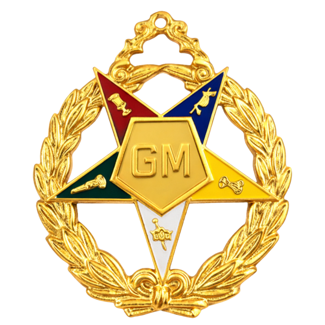 Grand Matron OES Officer Collar Jewel - Gold Plated