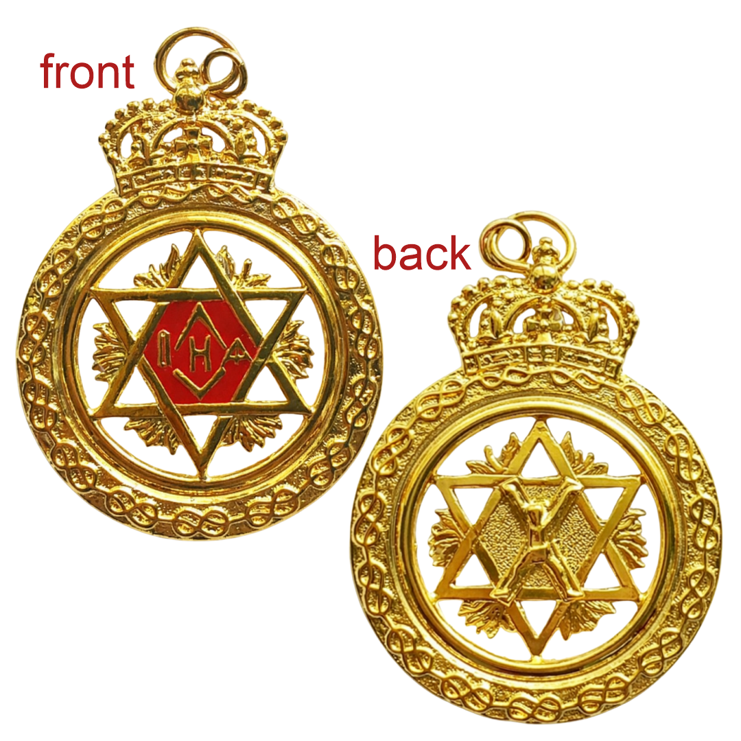 King Royal Arch Chapter Officer Collar Jewel - Gold Plated