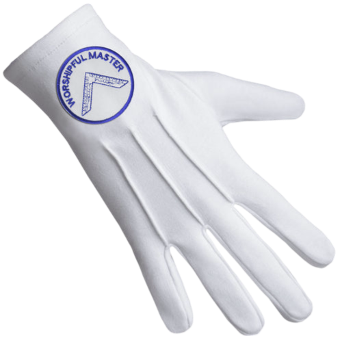 Worshipful Master Blue Lodge Gloves