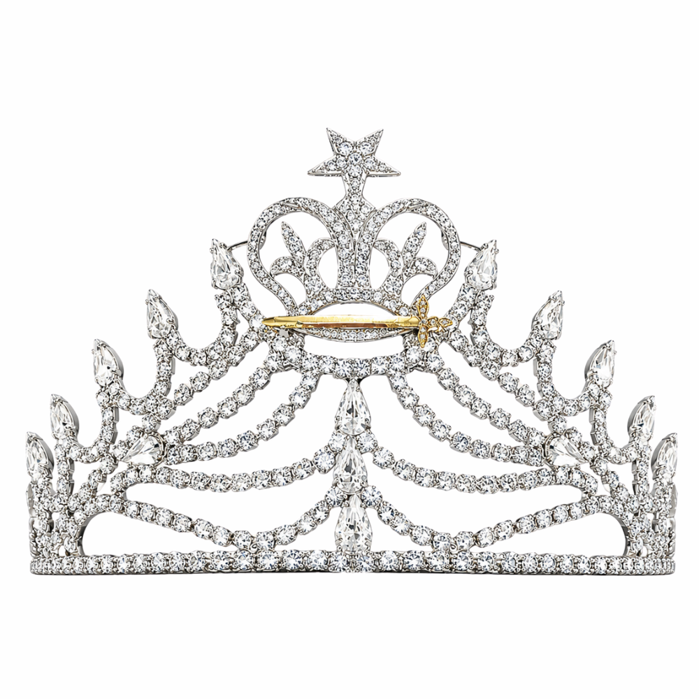Amaranth Crown Silver Tone