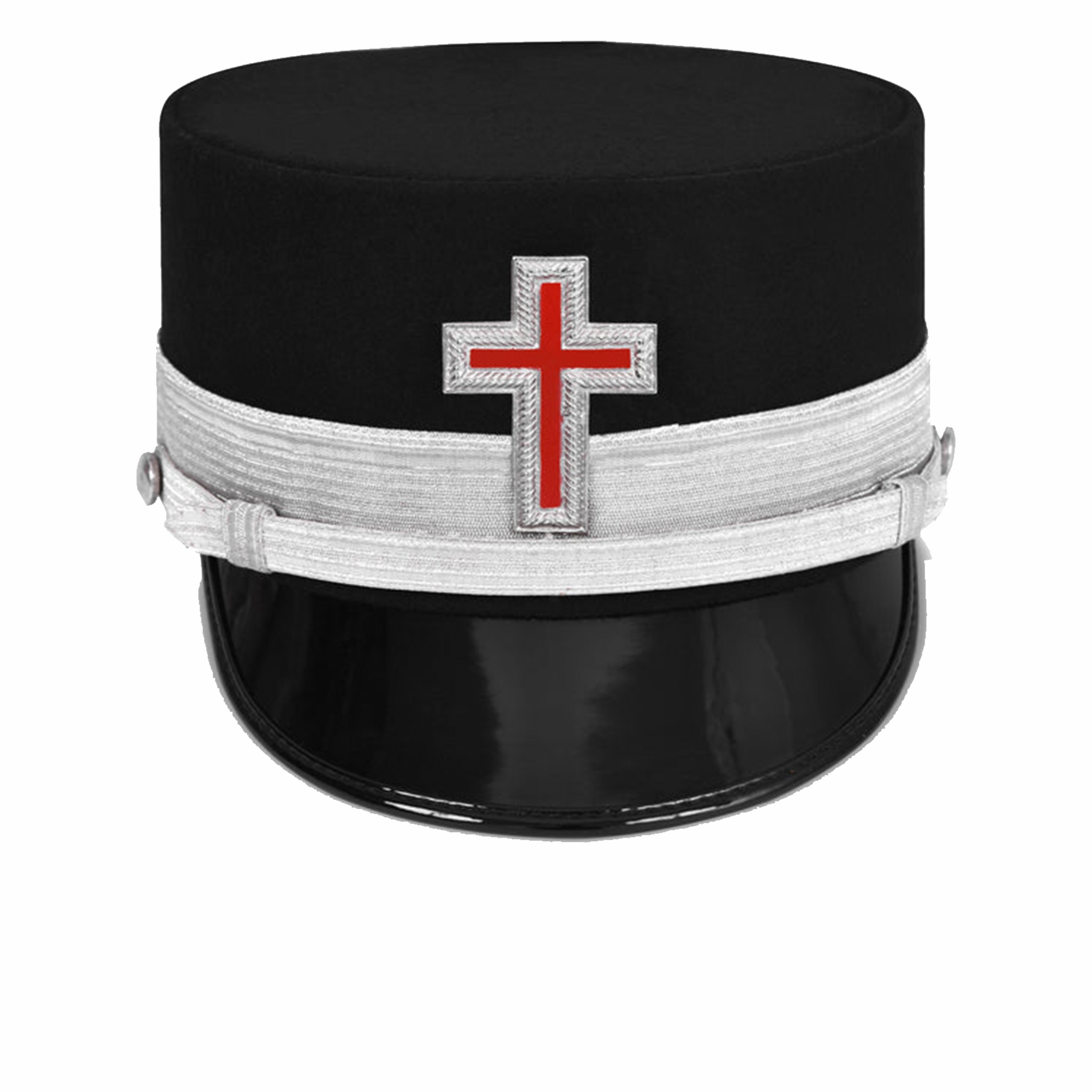 SIR KNIGHT Knights Templar Commandery Fatigue Cap with Silver Vinework