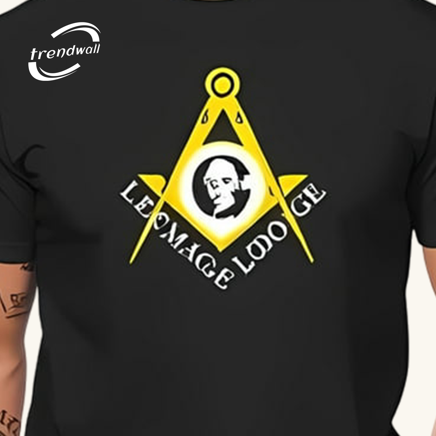 Masonic Square and Compasses Black T-Shirt