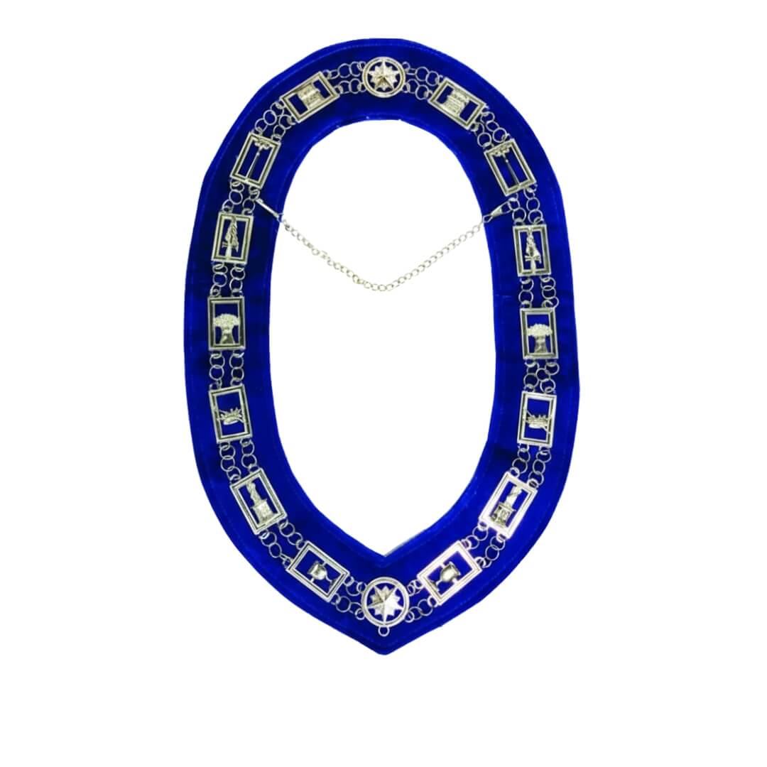 OES Chain Collar - Gold Plated on Blue Velvet