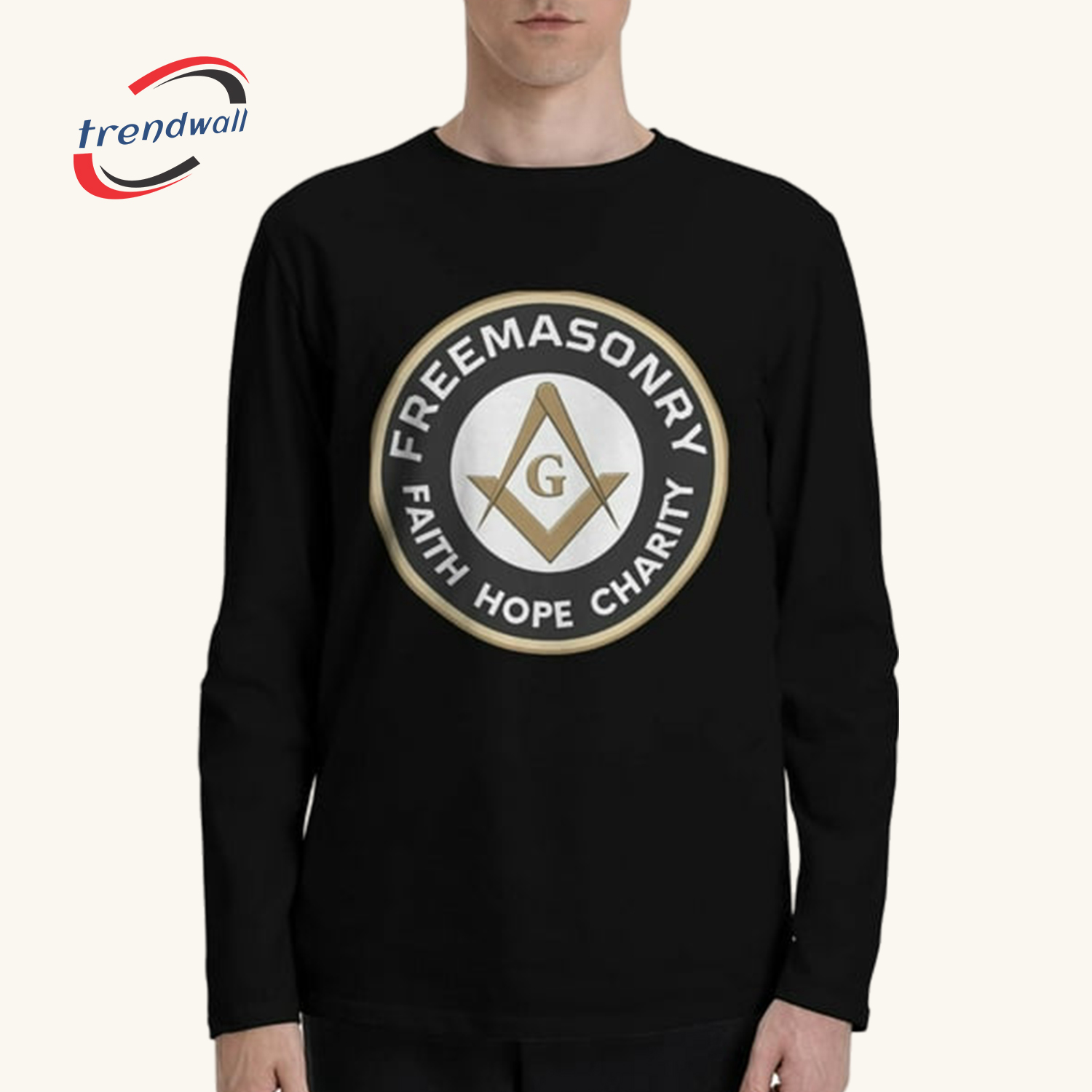 Masonic Full Sleeves T-Shirt – Freemasonry Faith Hope Charity 