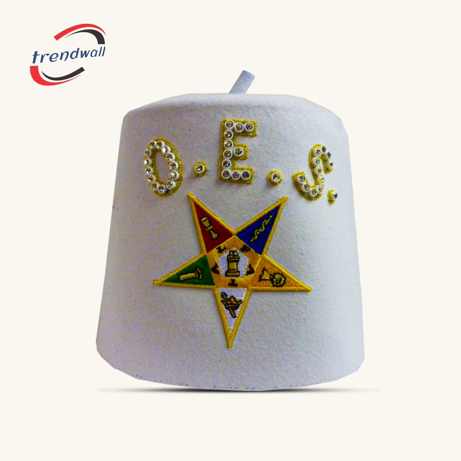 Pure White OES Fez with Custom Tassel