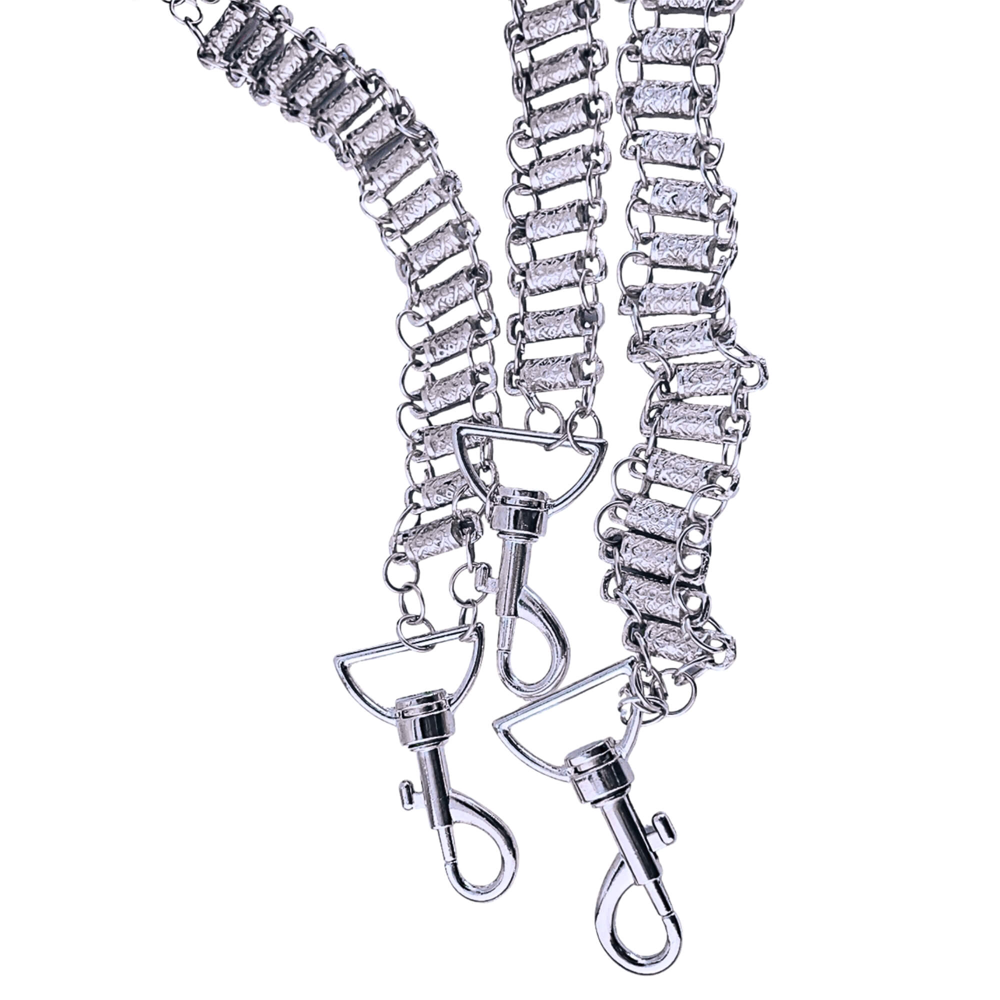 Masonic Knight Templar Belt Barrel Chains – Silver Tone Finish