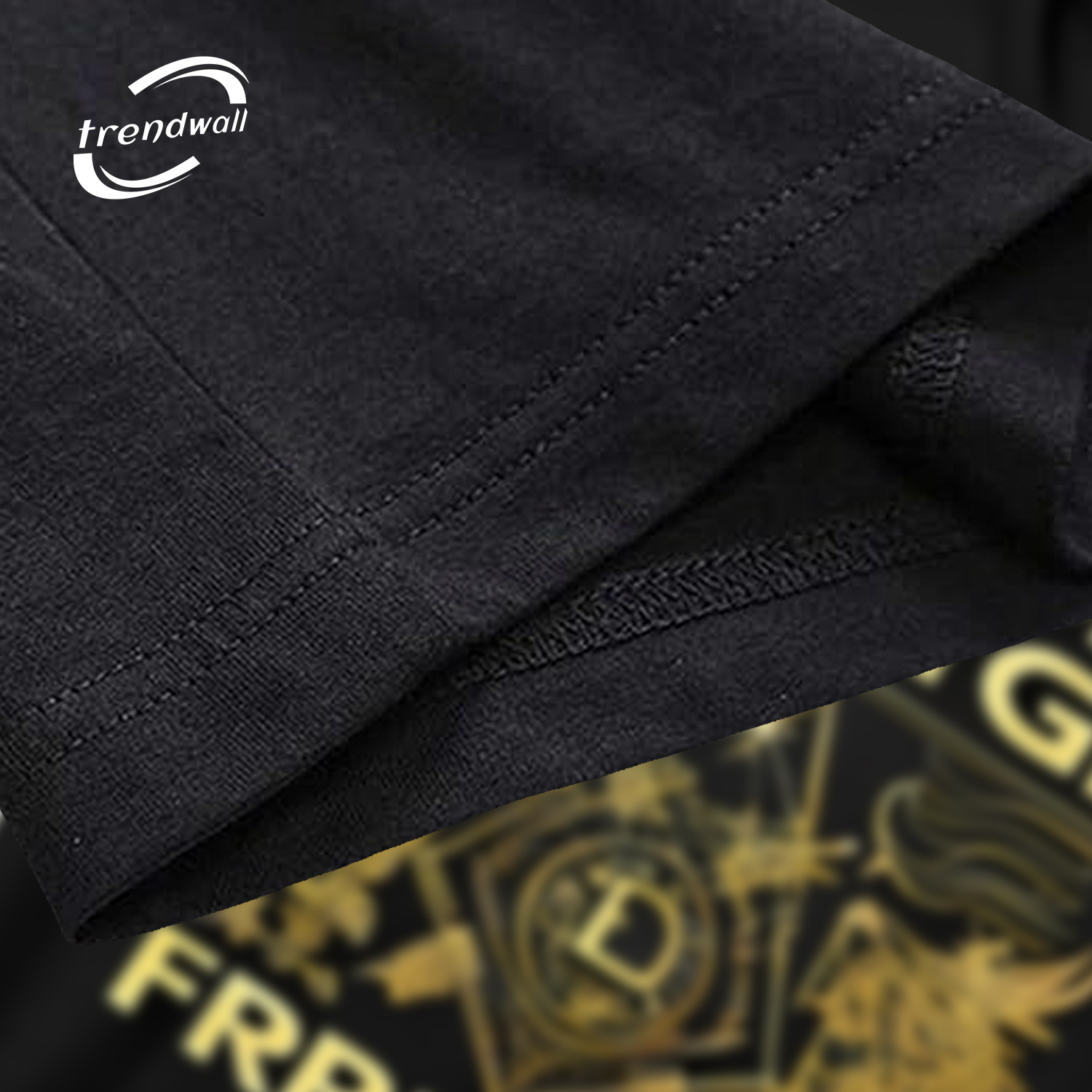 Masonic Black T-Shirt – Gold Square Symbol with Winged Design